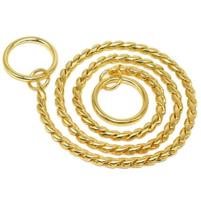 Didog Gold Snake Chain Dog Collar P-Choke/Check Slip Show Necklace Training Doberman
