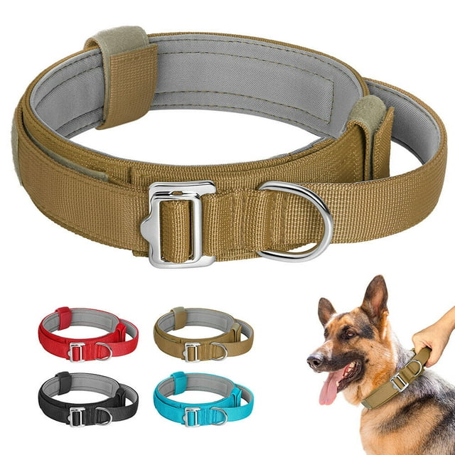 Didog No Pull Dog Collar with Handle Heavy Duty Training Pet Neck Strap Soft Padded for Medium Large Dogs