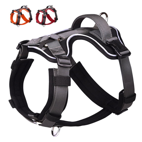 Didog No Pull Dog Harness Reflective Nylon Adjustable Pet Vest for Medium Large Dogs with Handle