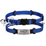 Didog Personalized Breakaway Cat Collar Nylon with Slide On ID Tag No Noise & Bell