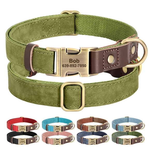 Didog Personalized Dog Collar with Custom Engraved ID Tag Name Plate and Phone Number