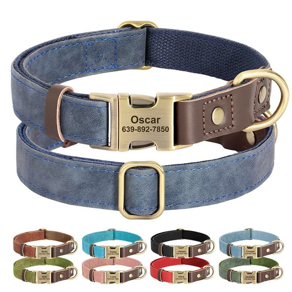 Didog Personalized Dog Collar with Custom Engraved ID Tag Name Plate and Phone Number