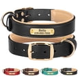 thumbnail image 1 of Didog Personalized Genuine Leather Padded Dog Collars Engraved Nameplate with D ring, 1 of 9
