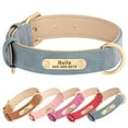 thumbnail image 1 of Didog Personalized Leather Cat Dog Pet Collar with Nameplate Custom Engraved for Dogs, 1 of 11