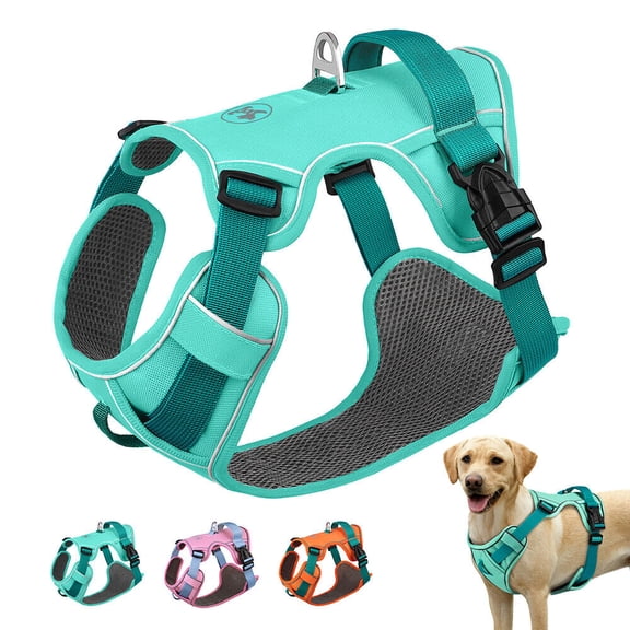 Didog Reflective Nylon Dog Harness No Pull Padded Vest with Handle for Small Large Dog