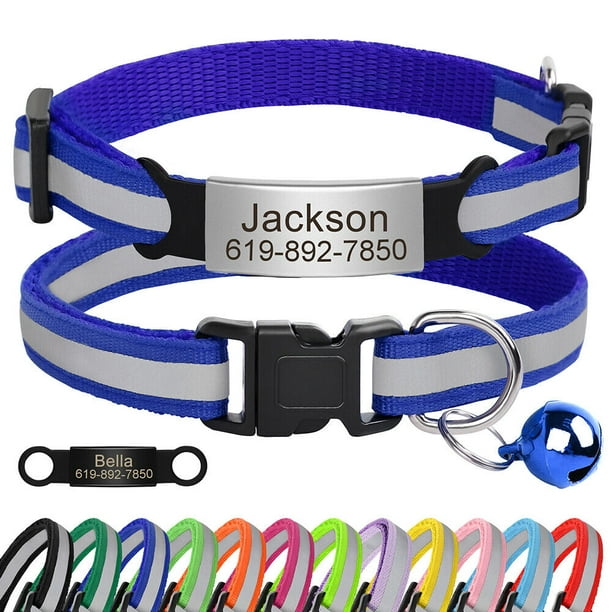 Reflective cat collar personalized new arrivals