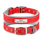 Didog Reflective Soft Padded Nylon Personalized Dog Collar Adjustable Name & Number Engraved for Small/Large Dogs