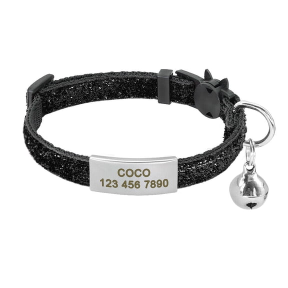Didog Safety Personalized Breakaway Cat Collars with Bell for Cat Kitten Kitty Puppy