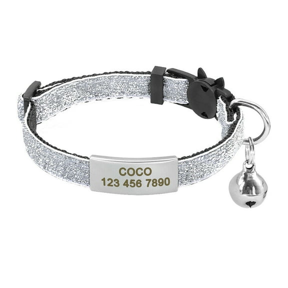Didog Safety Personalized Breakaway Cat Collars with Bell for Cat Kitten Kitty Puppy
