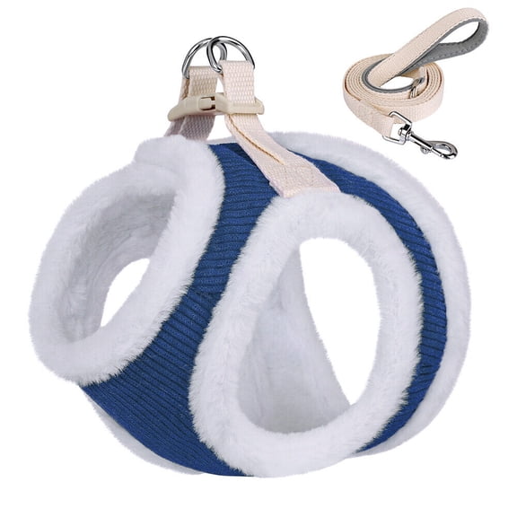 Didog Small Dog Cat Harness and Leash set No Pull Warm Fleece Lined Puppy Step In Vest Adjustable