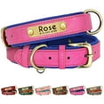 thumbnail image 1 of Didog Soft Leather Padded Dog Collar Personalised Adjustable Pet Name and Phone Number Engraved, 1 of 9