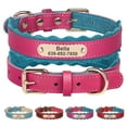 thumbnail image 1 of Didog Soft Leather Padded Personalized Dog Collar Custom Pet Name Number Adjustable for Small Large Dogs, 1 of 12