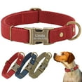 thumbnail image 1 of Didog Soft Nylon Personalized Dog Collar Metal Name Buckle Engraved Adjustable S M L, 1 of 8