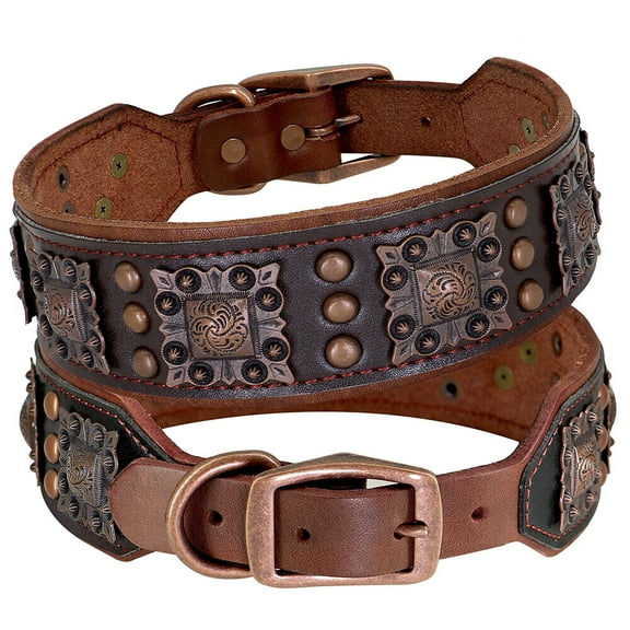 Didog Sturdy Genuine Leather Dog Collar,Heavy Duty Soft Leather Dog Collar for Medium & Large Dogs