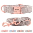 thumbnail image 1 of Didog Tweed Personalized Dog Collar & Leash set with Custom Name Engraved Adjustable, 1 of 6
