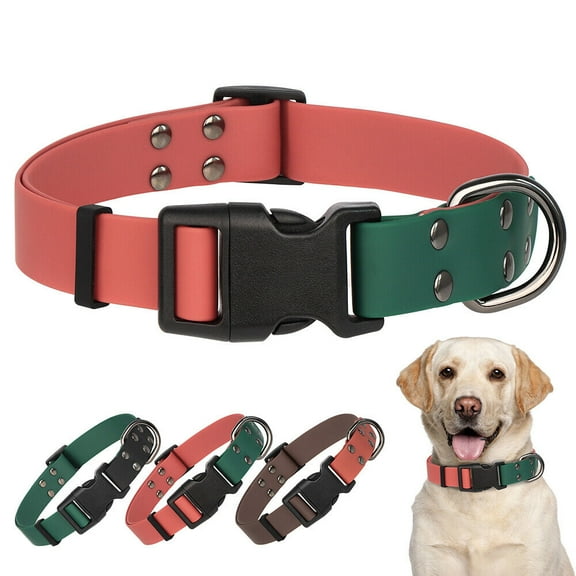 Didog Waterproof Rubber Dog Collars for Small to Large Dogs Adjustable Pet Neck Strap