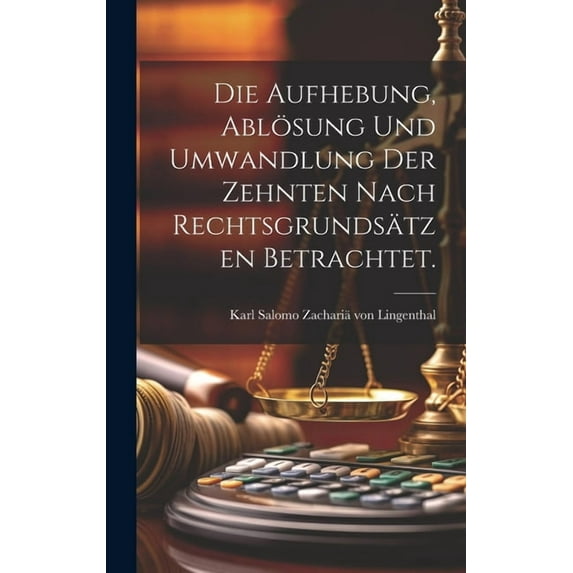 Die Aufhebung, Ablösung und Umwandlung der Zehnten nach Rechtsgrundsätzen betrachtet. (Hardcover)