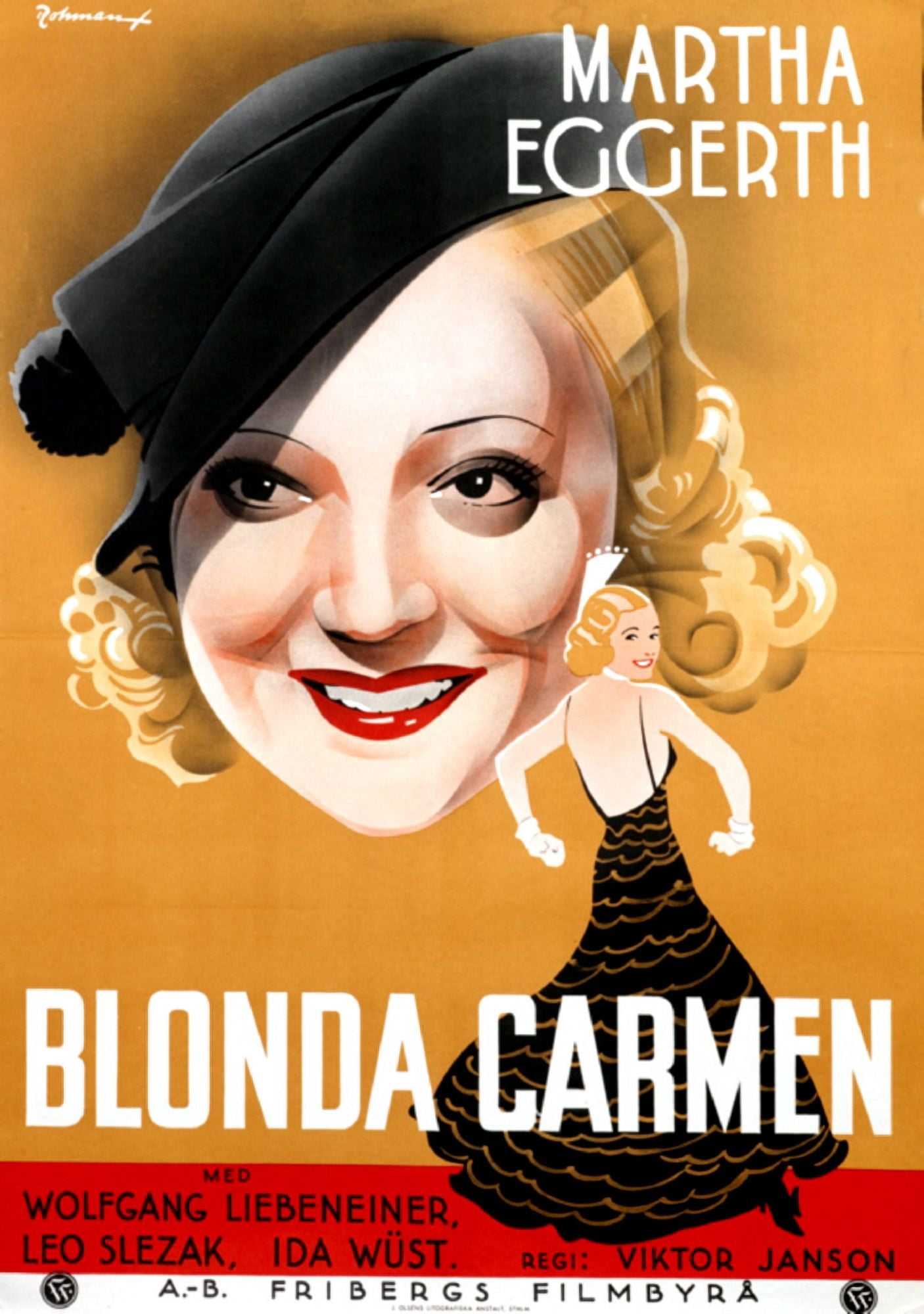 Die Blonde Carmen Canvas Art - (11 x 17)
