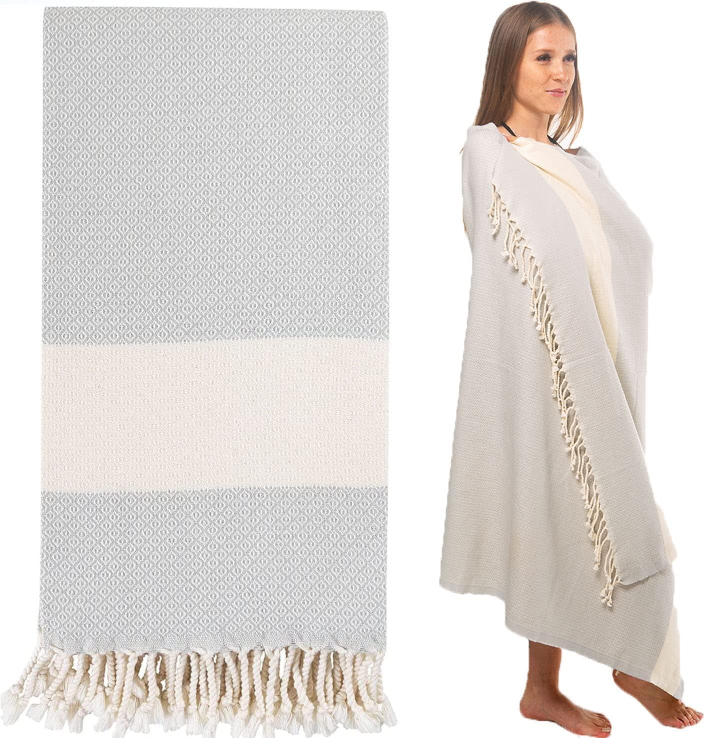 Die Caprie 100% Cotton Turkish Bath Towel, Quick Dry, Lightweight, Beach/Pool/Gym/Travel, 39x78 ...