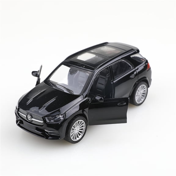 Die-Cast Alloy SUV Model, Red Mini Replica with Open Door, Collectible Display Piece