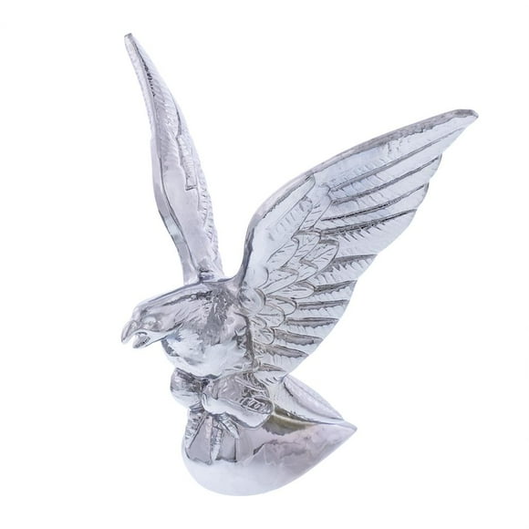 Die-Cast American Eagle Hood Ornament - Chrome 4.5" W x 4.5" H