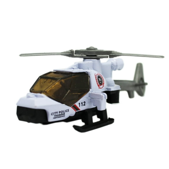 Die-Cast City Police Helicopter Model Vehicle Toy