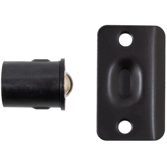 Die-Cast Drive-In Ball Catch, 1" Diameter, Matte Black by Stone Harbor Hardware