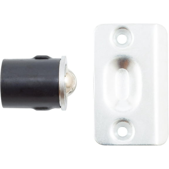 Die-Cast Drive-In Ball Catch, 1" Diameter, Satin Chrome by Stone Harbor Hardware