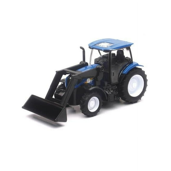 Die Cast New Holland Farm Tractor T6 with Loader  Blue  Pack of 12