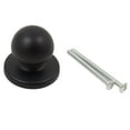 thumbnail image 1 of Die-Cast Round Bi-Fold Door Knob, 1-1/4 Inches with 1-3/4" Backplate, Matte Black by Stone Harbor Hardware, 1 of 1