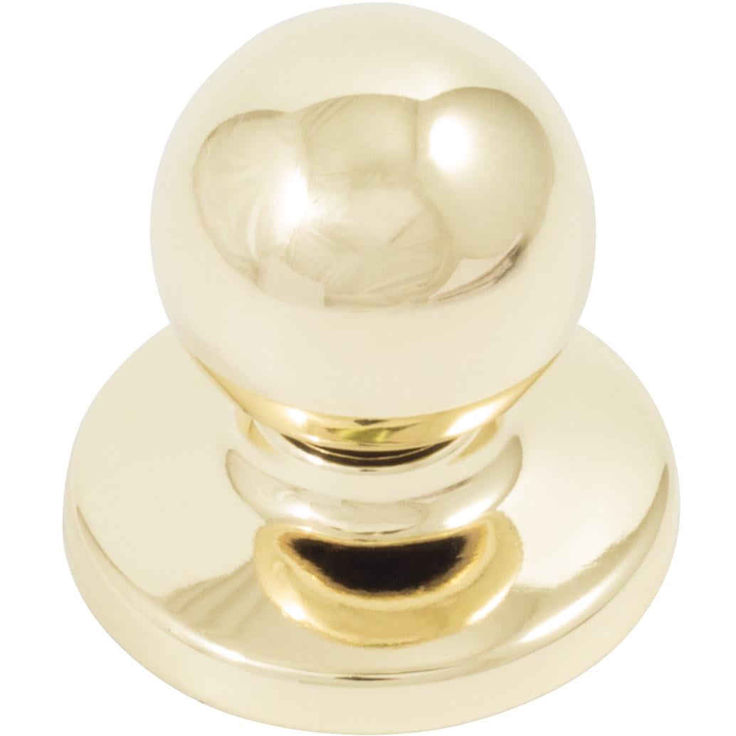 Polished Brass Round Bi-Fold Door Knob with Backplate