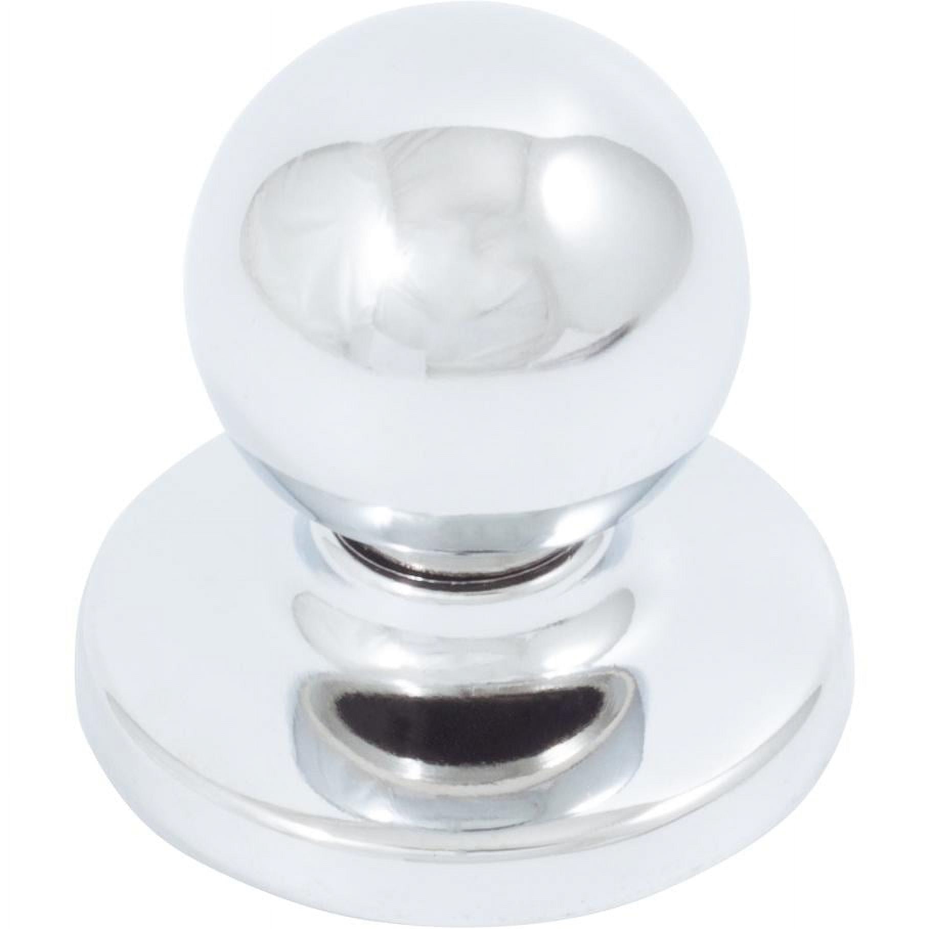 Polished Chrome Round Bi-Fold Door Knob with Backplate