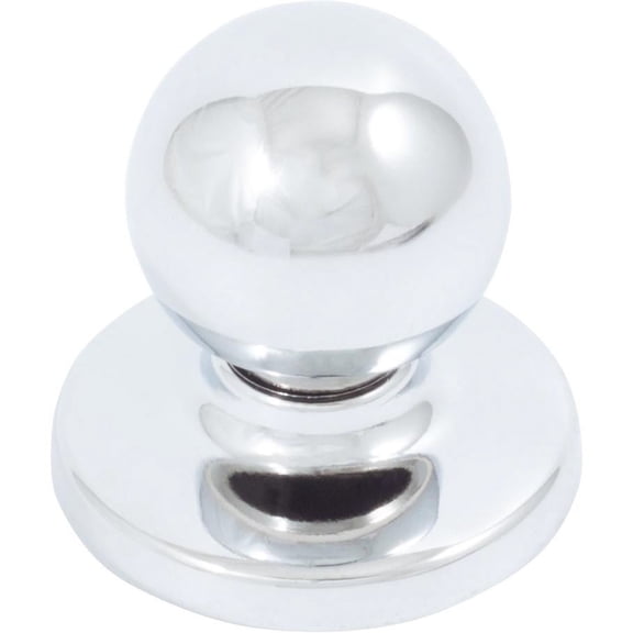 Die-Cast Round Bi-Fold Door Knob, 1-1/4 Inches with 1-3/4" Backplate, Polished Chrome by Stone Harbor Hardware