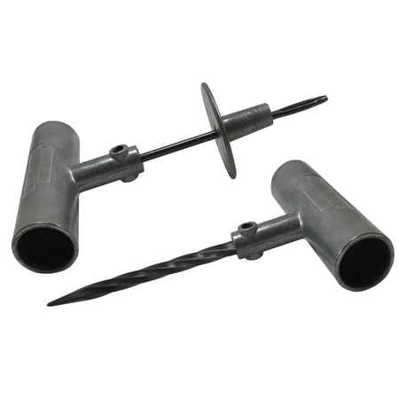 Die-Cast T-Handle Tire Plug Repair Tool Set Steel Replaceable Split Eye Needle & Probe - USA