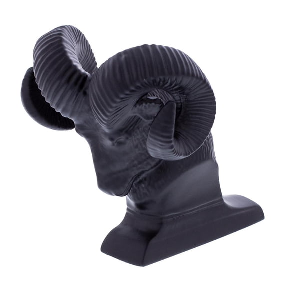Die-Cast hood ornament rams head Black 3 1/2"H Peterbilt Fits Kenworth Freightliner