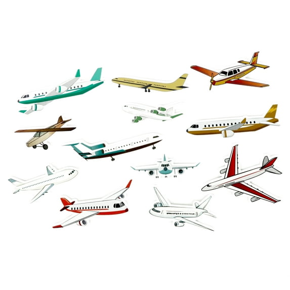 Die Cut Airplane Stickers by Recollections - Travel-Themed Sticker Set with Colorful Planes – for Scrapbooking - Journals - Cards & DIY Paper Crafts