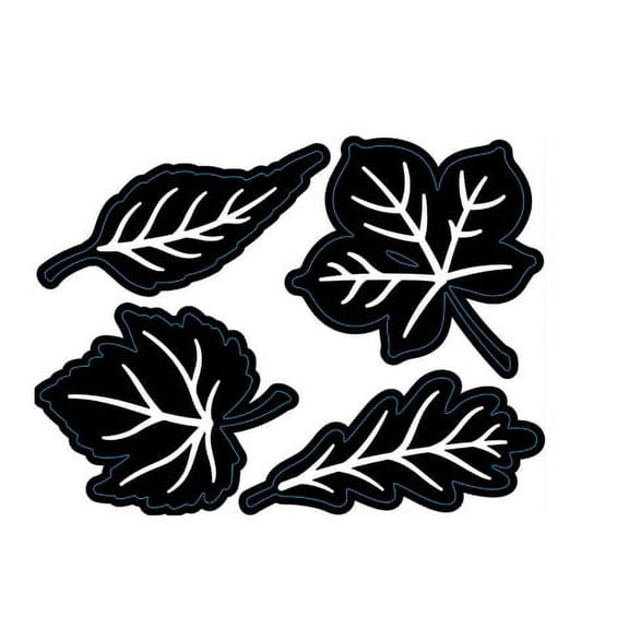 Die Cut Emboss Stencil Leaves 4Pc By Darice