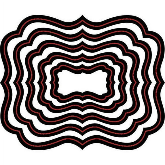 Die Cut Emboss Stencil Nesting Rectangles 5Pc By Darice