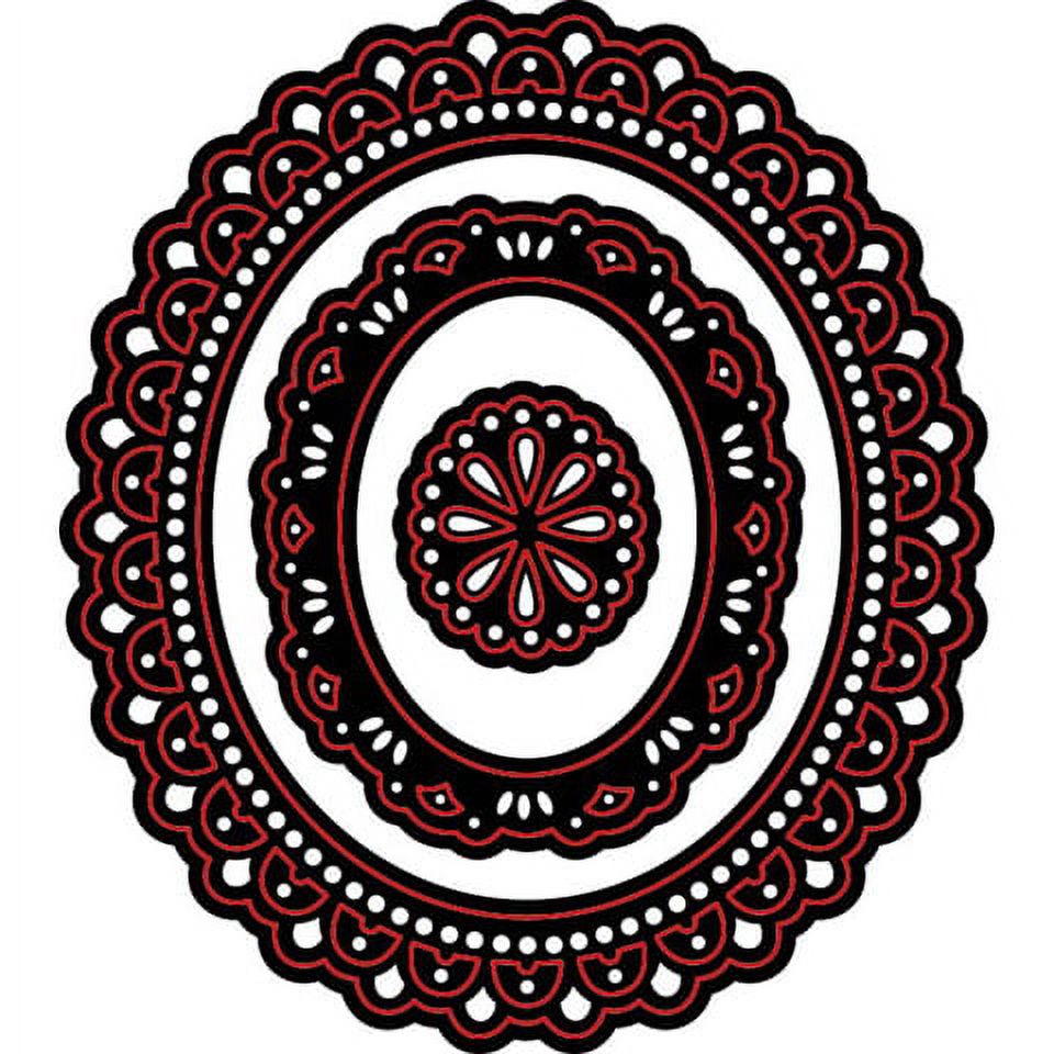 Die Cut Emboss Stencil Oblong Doily Frame 3Pc By Darice - Walmart.com