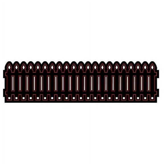 Die Cut Emboss Stencil Picket Fence Border By Darice