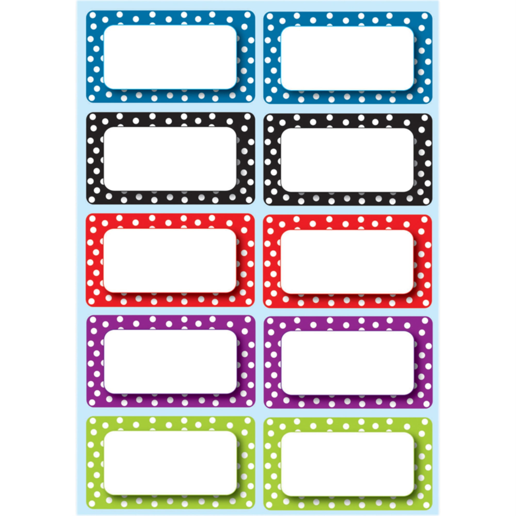 Colorful Polka Dot Magnetic Labels for Steel Surfaces, 10 Pieces