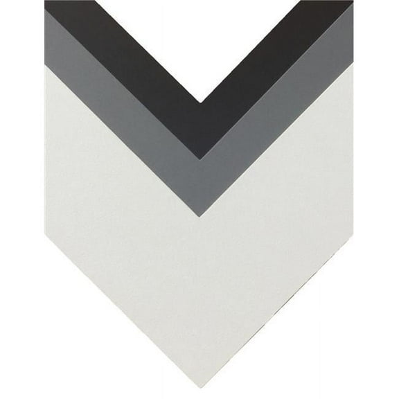 Die-Cut Mat Board - Mid-Gray - 8 x 10 in.