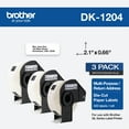 thumbnail image 1 of Die-Cut Multipurpose Labels 0.66 x 3.4 White 400/Roll 3 Rolls/Pack DK12043PK, 1 of 13