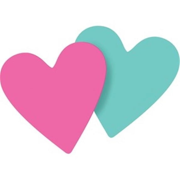 Die Cut Star & Heart Shapes Super Sticky Notes