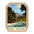 thumbnail image 1 of Die Cut Sticker Bend, Oregon, River Rafting, Contour Vinyl Sticker 1 to 3 inches (Waterproof Decal for Cars, Water Bottles, Laptops, Coolers), Small, 1 of 5