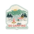 thumbnail image 1 of Die Cut Sticker High Country, North Carolina, Let's go camping, Tent, Contour Vinyl Sticker 1 to 3 inches (Waterproof Decal for Cars, Water Bottles, Laptops, Coolers), Small, 1 of 5