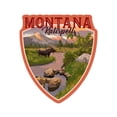 thumbnail image 1 of Die Cut Sticker Kalispell, Montana, Moose and Mountain at Sunset, Contour Vinyl Sticker 1 to 3 inches (Waterproof Decal for Cars, Water Bottles, Laptops, Coolers), Small, 1 of 5