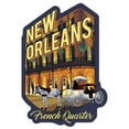 thumbnail image 1 of Die Cut Sticker New Orleans, Louisiana, French Quarter, Alt Contour Vinyl Sticker 1 to 3 inches (Waterproof Decal for Cars, Water Bottles, Laptops, Coolers), Small, 1 of 5