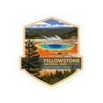 thumbnail image 1 of Die Cut Sticker Yellowstone National Park, Grand Prismatic Spring, Contour Vinyl Sticker 3 to 6 inches, (Waterproof Decal for Cars, Water Bottles, Laptops, Coolers), Large, 1 of 5