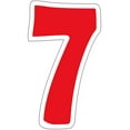 thumbnail image 1 of Die-Cut Window Numbers - Red - "7" - 4ʺW x 7ʺH - Pack of 12, 1 of 1